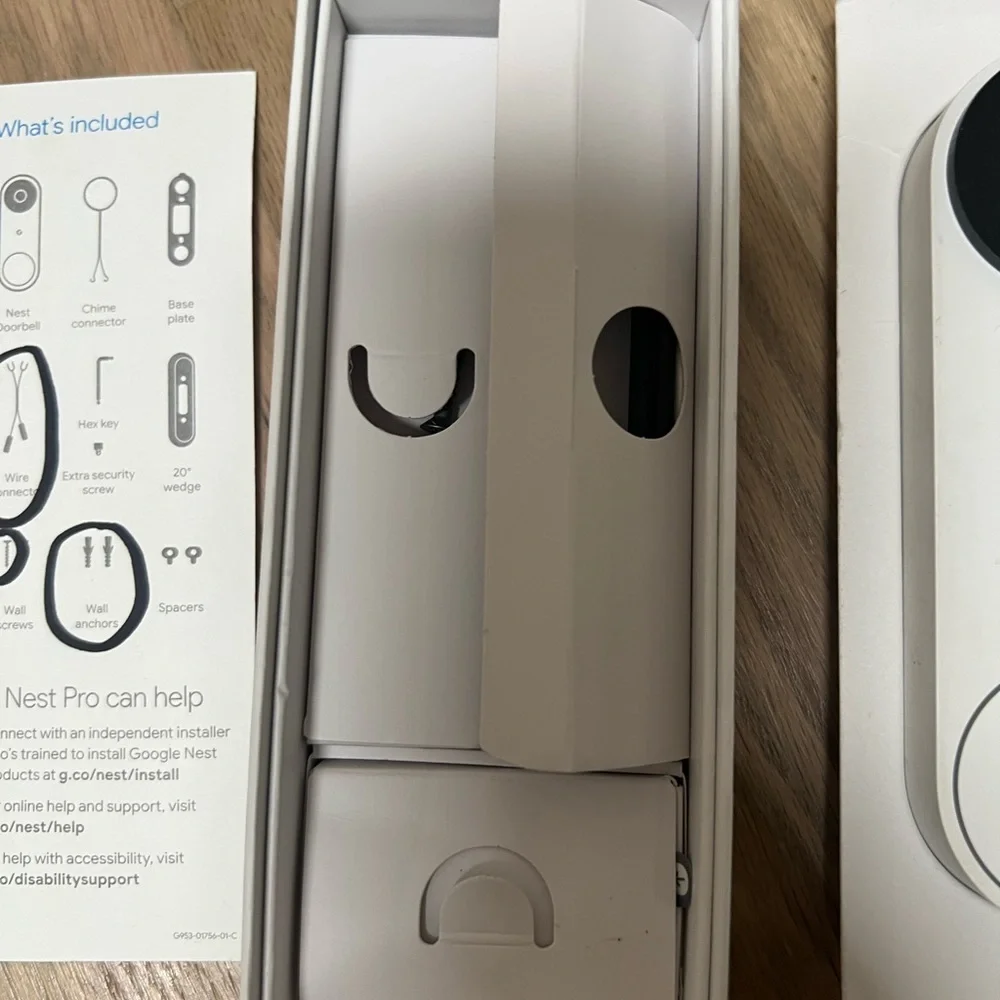 Google Nest Doorbell - (Wired, 2nd Gen) - Wired Video Doorbell Camera Snow